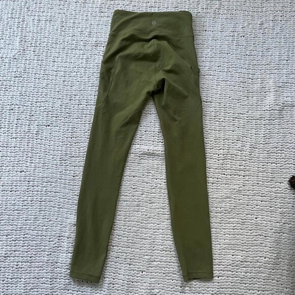 Lululemon Bronze Green Invigorate 25" Tight - Size 2 - Picture 5 of 7